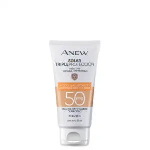 Anew Solar Triple Protección Loción Facial Mate Con Color Av