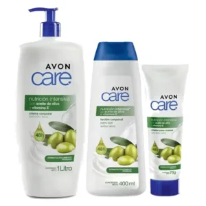 Avon Care Aceite De Oliva y Vitamina E Crema Corporal Grande con Chico y Crema Manos