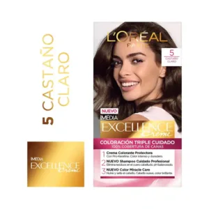 Tinte para Cabello Castaño Claro 5 Excellence Creme